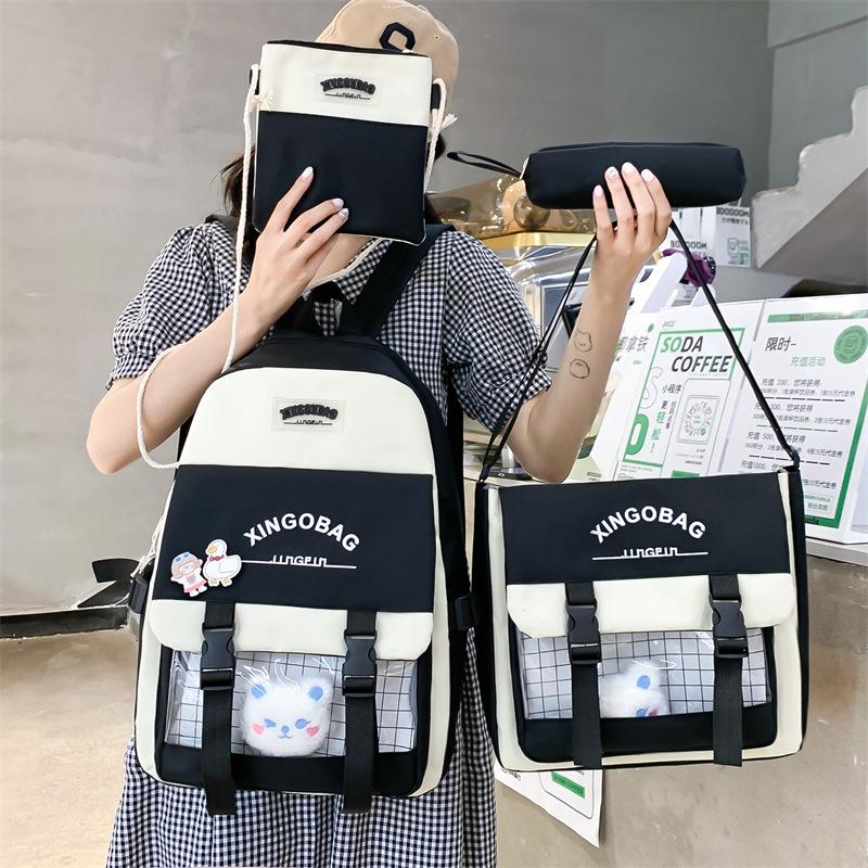 New College Style School Bag Girls Junior High School Backpack Korean Version Elementary School High School Backpack Mori Versatile School Bag