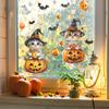 Halloween Cartoon Cute Cat Pumpkin Bat Glass Window Home Decoration Static Window Stickers