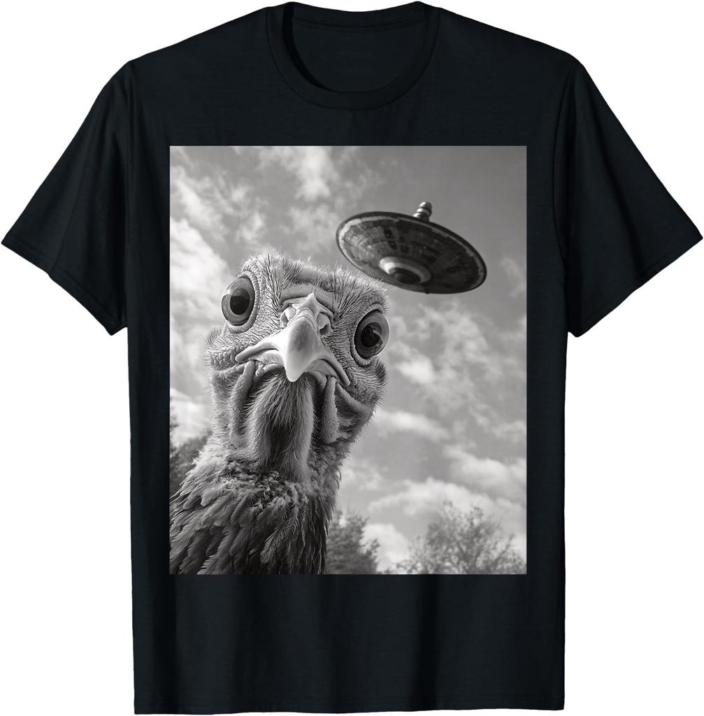 Funny Turkey Selfie UFO Thanksgiving T-Shirt