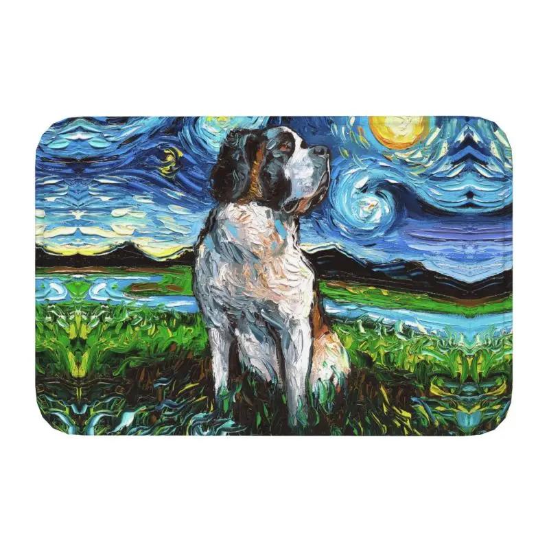 Custom Red Cocker Spaniel Starry Night Doormat Non-Slip Entrance Bath Kitchen Floor Door Mat Pet Dog Lover Toilet Carpet Rug