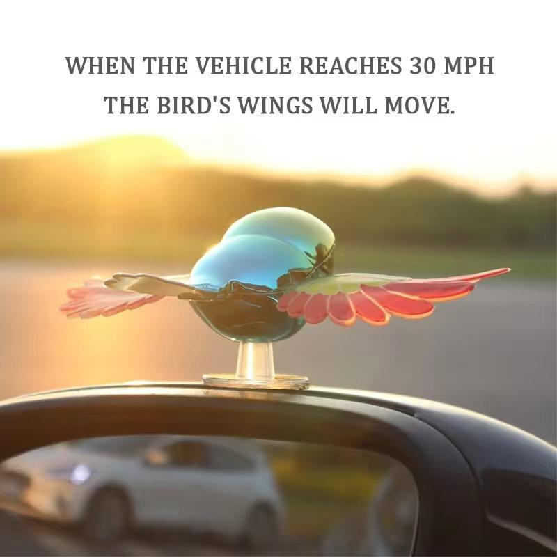 Simulated Flying Birds Ornaments Wings Fun Electric Bike Riders Helmets Rearview Mirrors Car Decorations