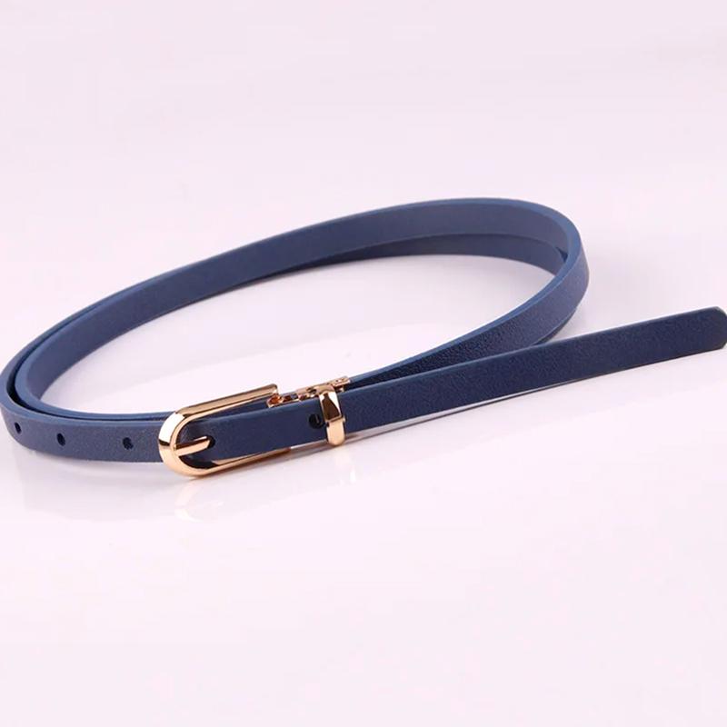 1Pc Waist Belt Fashion Solid Color Skinny Dress Thin Leather Ladies Skirt Women