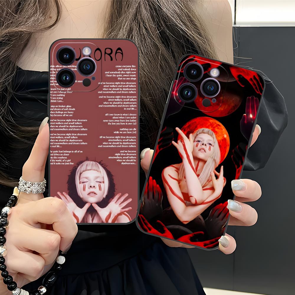 Aurora Aksnes Matte TPU Mobile Phone Case for iPhone 17 16 15 14 13 12 11 X XR XS 8 7 Air Pro Max Plus Mini Colorful Cover
