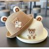 Kids Cartoon Panda Sun Hat Summer Baby Roll Brim Beach Vacation Cap Unisex Toddler UV Protection Outdoor Headwear