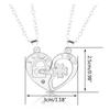 B36d 2x Heart Puzzle Matching Necklaces For Couples Magnetic Interlocking Couple Necklace For Boyfriend Girlfriend Present