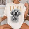 Op maat gemaakt Huisdier T-shirt of kinder T-shirt Gezicht Vintage Stijl, Gepersonaliseerd Hondenfoto T-shirt of kinder T-shirt, Hondenfanaat Cadeau Op maat Gemaakt Hondentshirt of kinder T-shirt