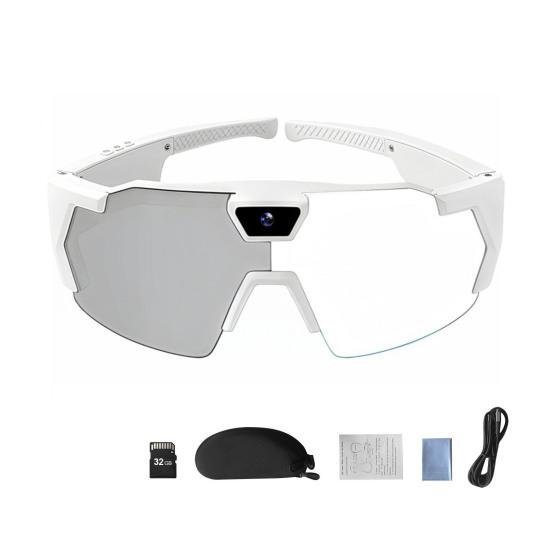 POV-Brille mit Speicherkarte 4K Intelligente Baseball-Sonnenbrille mit Kamera Fotos Audios Videos Aufnahme Leichtgewichtige Herren Damen Kamera Tragbare Brille