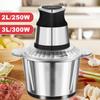3/2L 250/300W 2 Snelheden Elektrische Vleesmolens Vlees Groente Hakker Roestvrij Staal Crusher Slicer Voedselverwerker Worstmaker