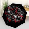 1pc Supernatural Automatic Opening/Closing Umbrella with Convenient Three-Fold Design, 8 Iron Ribs - for Outdoor Daily UseA19