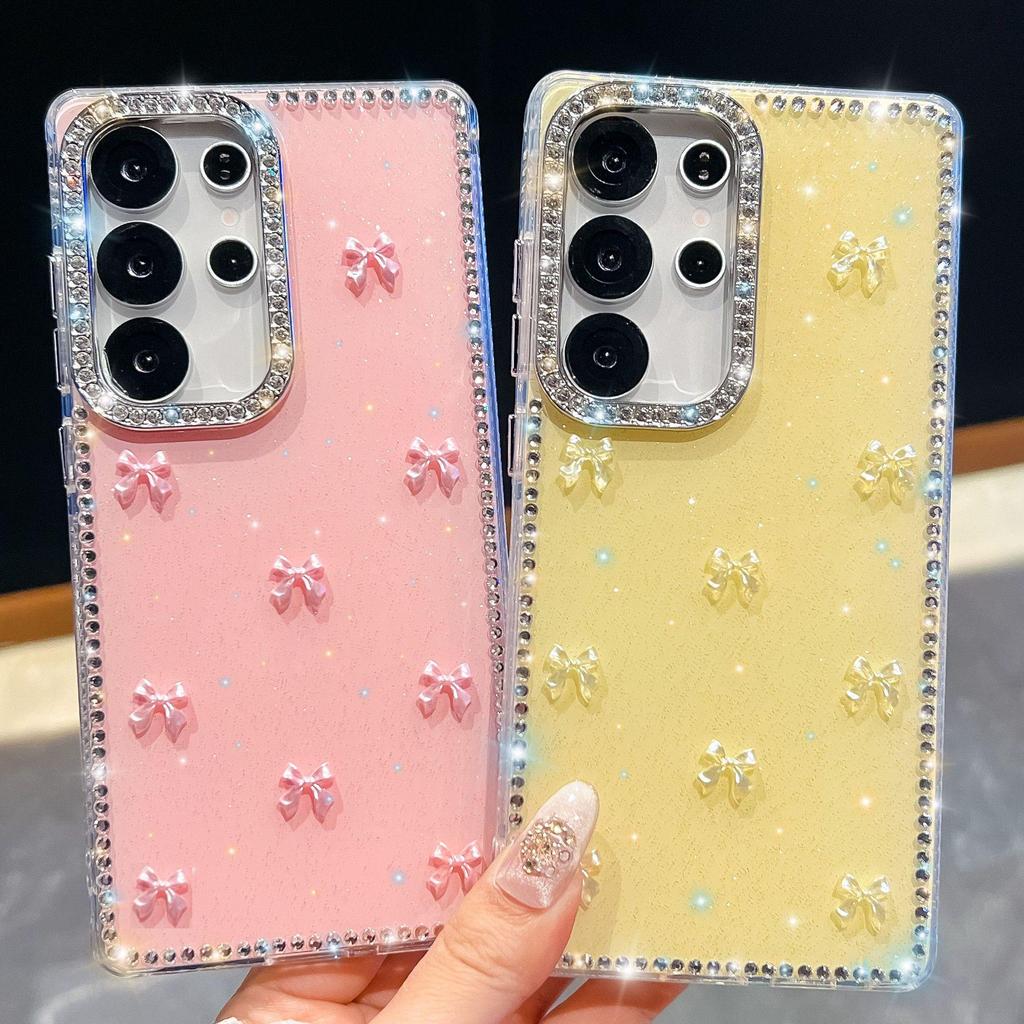 Samsung Galaxy A57 Glitter Rhinestone Bow Phone Case