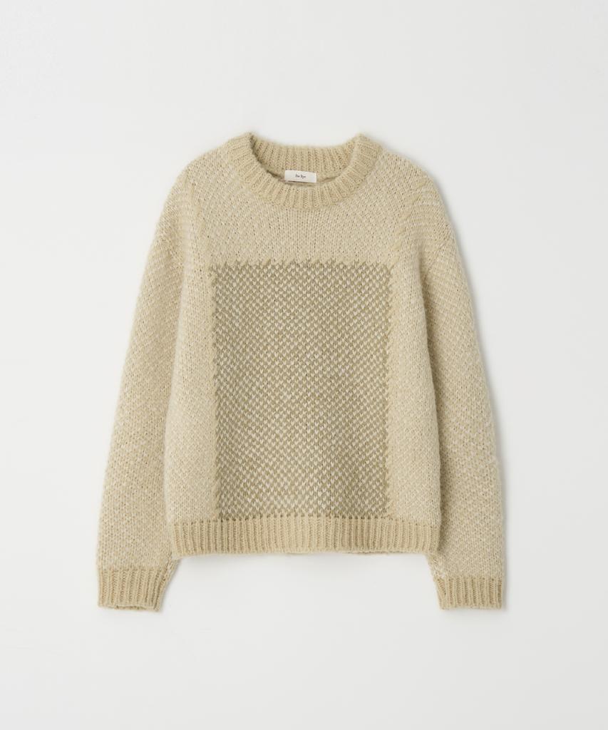 THERYE Handmade Square Knit (Light Beige)