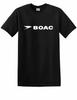 BOAC British Overseas Airways Company Airline Tee English Black Cotton T-Shirt