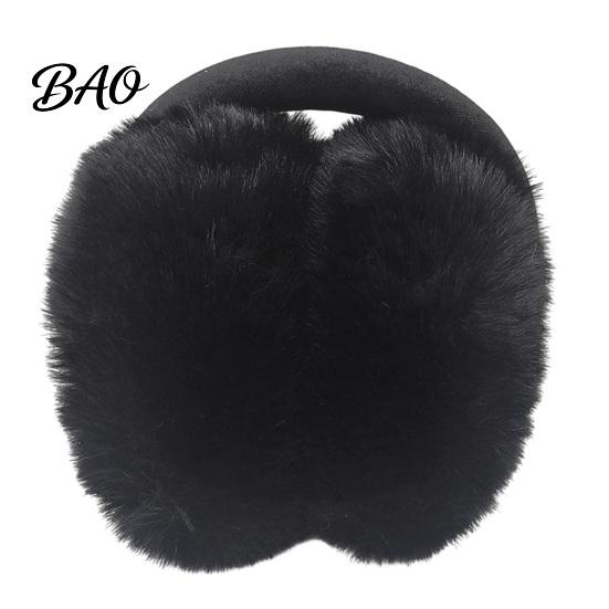 Thick Long Velvet Ear Warmer Women's Winter Muffs, Soft Faux Rabbit Fur Warmers for Breathable Thermal Muffs Sports Commuting, Plush Fluffy