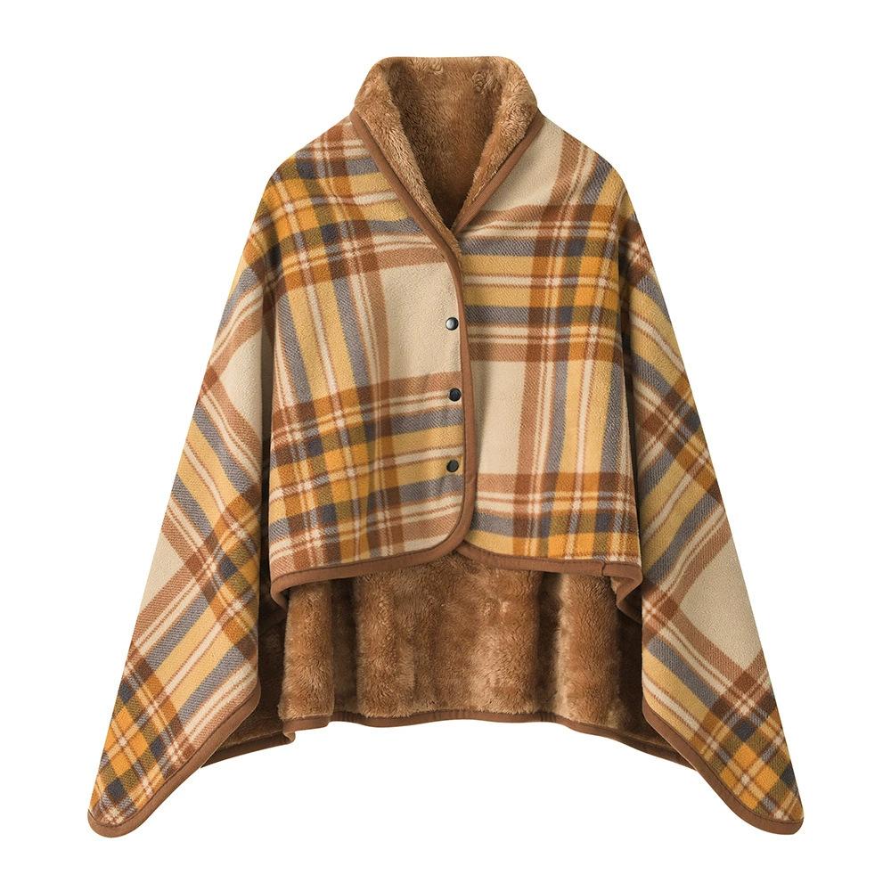 Versatile Shawl Blanket: A-Type Warm Double-Layer, Thick Office Nap Cover