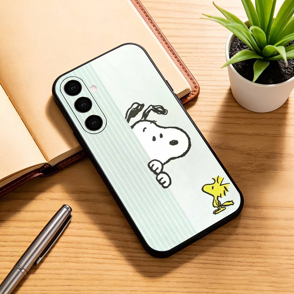 checked striped S-noopp-y  Phone Case For Samsung Galaxy A73,A72,A71,A70,A53,A52,A51,Others Soft Black Cover