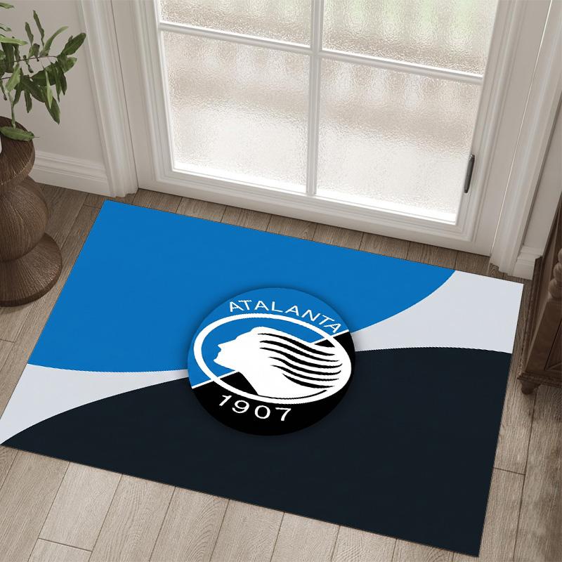 Atalanta FC Design Kristall Samt Teppich Gemütlich Nicht?Rutschfester Teppich mit Aufdruck für Schlafzimmer Wohnzimmer Eingang
