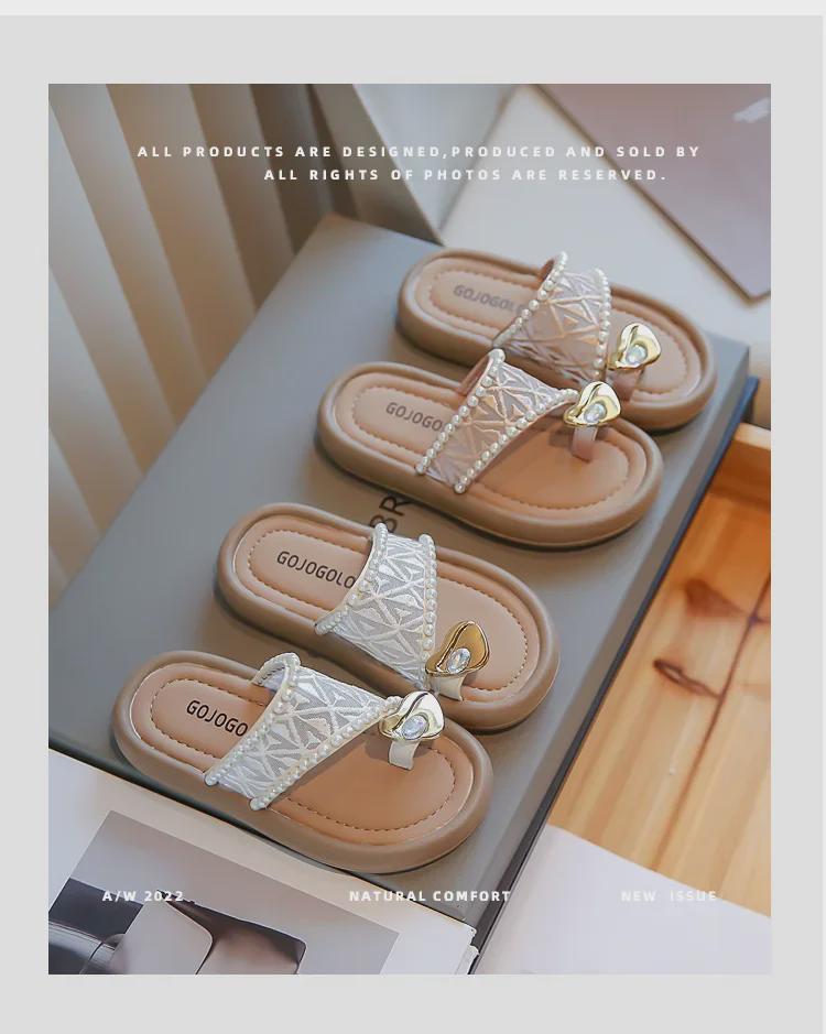 2024 Summer Korean Style Fairy Sandals: Non-Slip Open-Toed Outdoor Slippers for Girls