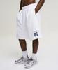 Leijibi Giant Fit Jersey Bermuda Shorts M Pants White