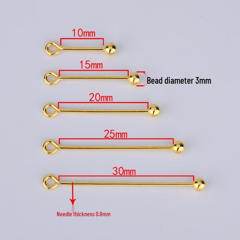 S925 Sterling Silver Handmade Threaded Buckle Earring Pendant Clasp with Through-hole 9-Shaped Needle Accessories