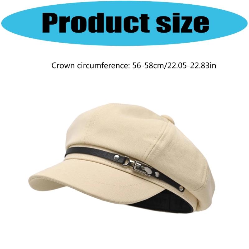 Handmade Berets Punk Unisex Painter Hat for Girls Dark Cabbie Hat for Outdoor Leisure Modern Hat Accessories