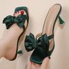 Shoes for Women With Bow Heeled Slides Low Price 39 Wholesale Sandals Designer Luxury Vip Woman Slippers Summer Sale On Shoe Pvc