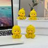 3D Angry Duck Ornament Funny White Eyed Yellow Duck Desk Accessories Home Decoration and Car Decoration Party Gift
