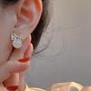 2023 New Mermaid Pearl Zircon Bow Earrings - Unique, Elegant, and Simple Design for Women