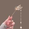 Vintage Chinese Style Hair Sticks Forks Flower Pearls Pendant Designs Women Girls Hanfu Dress Hairpins Side Clips Fringe Jewelry