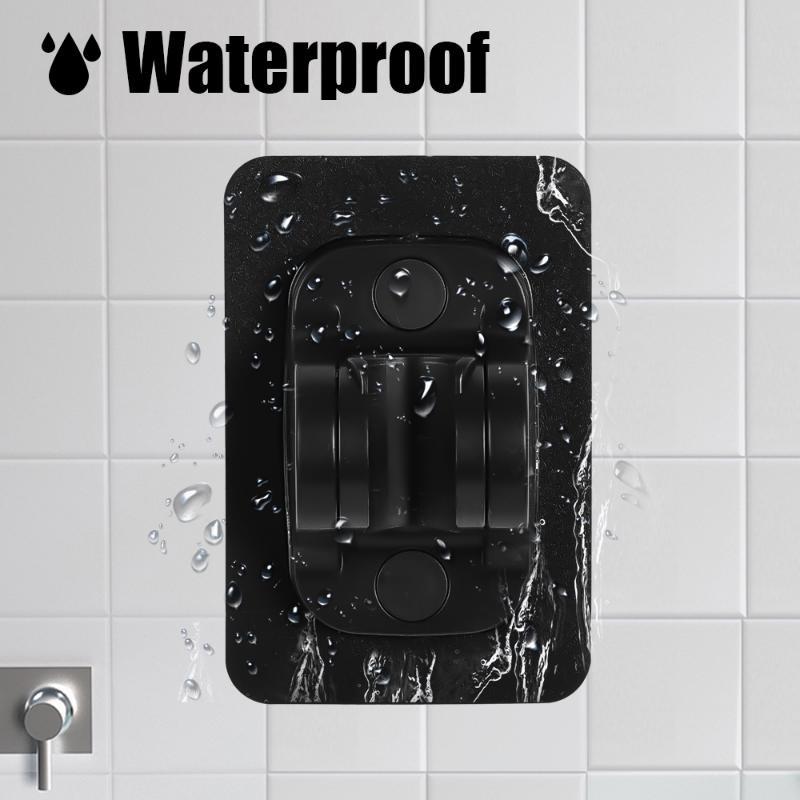 Shower Holder Self-Adhesive Wall Fixing Clip Multi-Functional Bathroom Storage Bracket