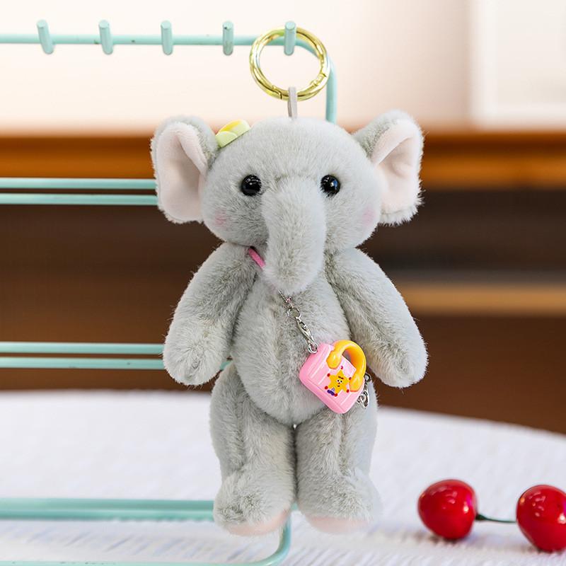 Plush Elephant Keychain With Pp Cotton Filling For Kids And Collectors