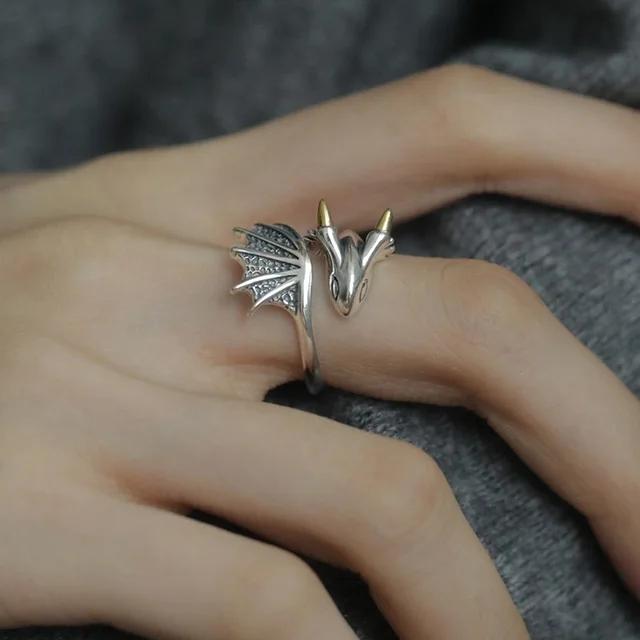 Dragon Punk Ring for Women Girl Party Gift Retro Hiphop Fashion Jewelry Jclowsexy