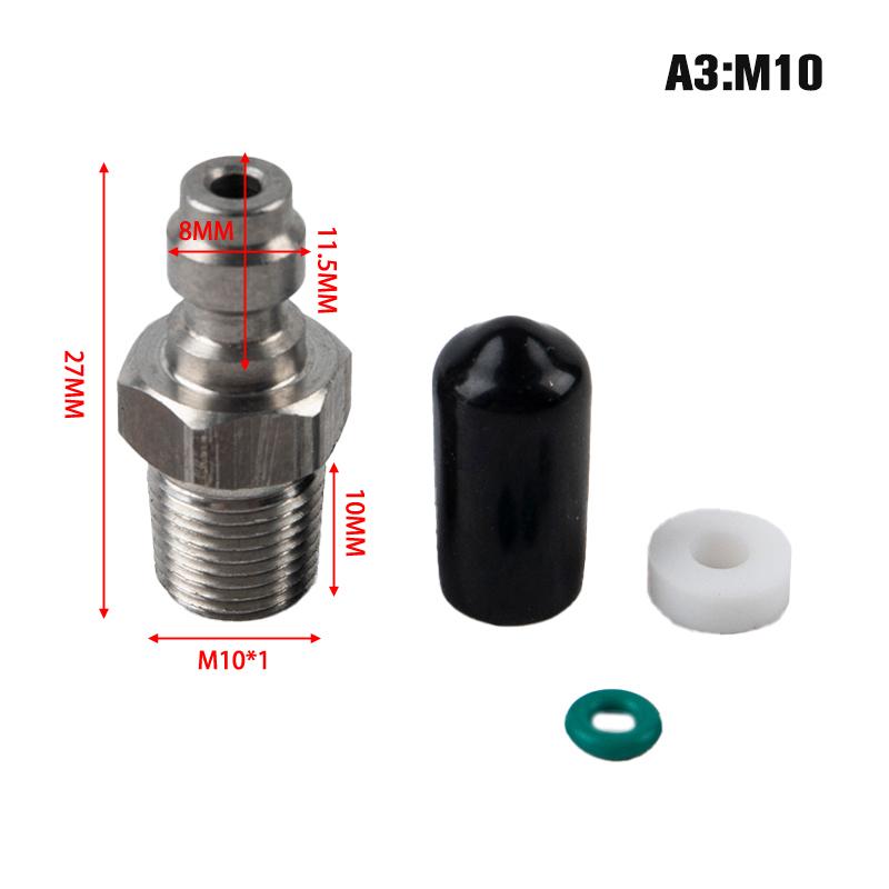 Pcp Paintball Pneumatische Snelkoppeling 8Mm M10X1 Mannelijke Stekker Adapter Fitting 1/8Npt