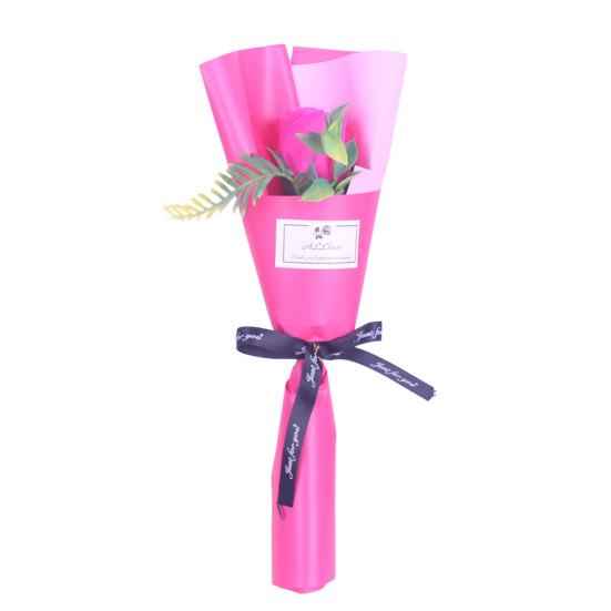 Mini Bouquet de Roses Artificielles Fleurs de Savon Artisanales Pétales Décoration Romantique Saint-Valentin Cadeau d'Anniversaire pour Femmes Mère Épouse Petite Amie