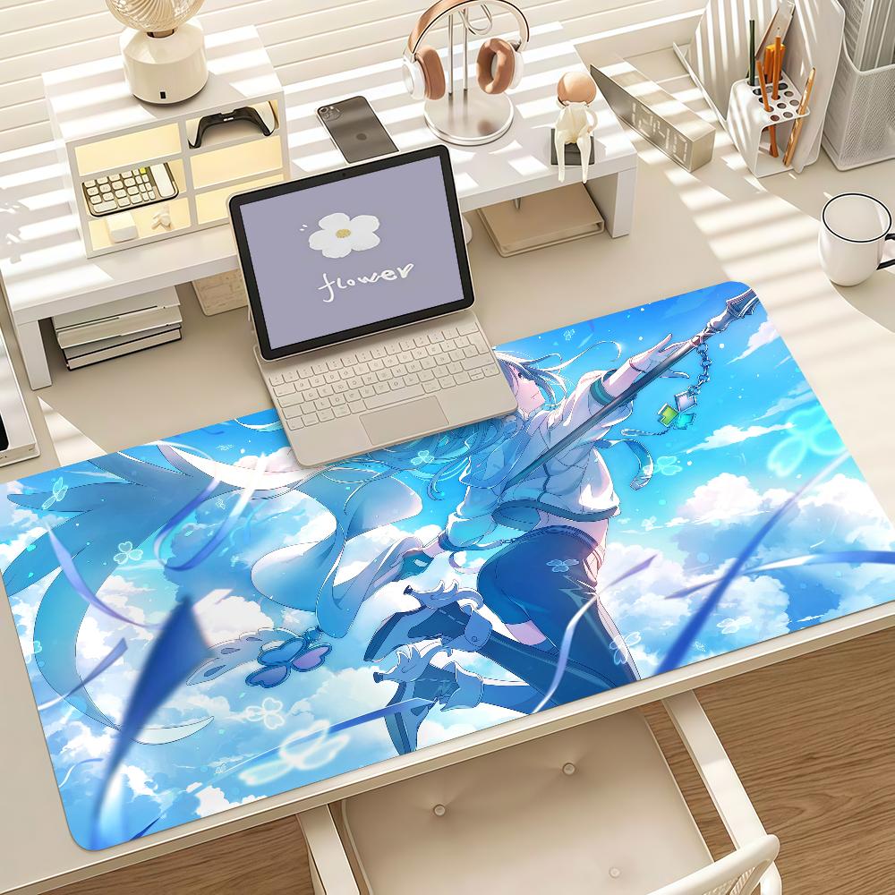Tenko Shibuki Anime Large Gaming Mouse Pad Antislip Rubber Desk Mat Keyboard Pad For Laptop Computer Home Gaming Desktop Decor