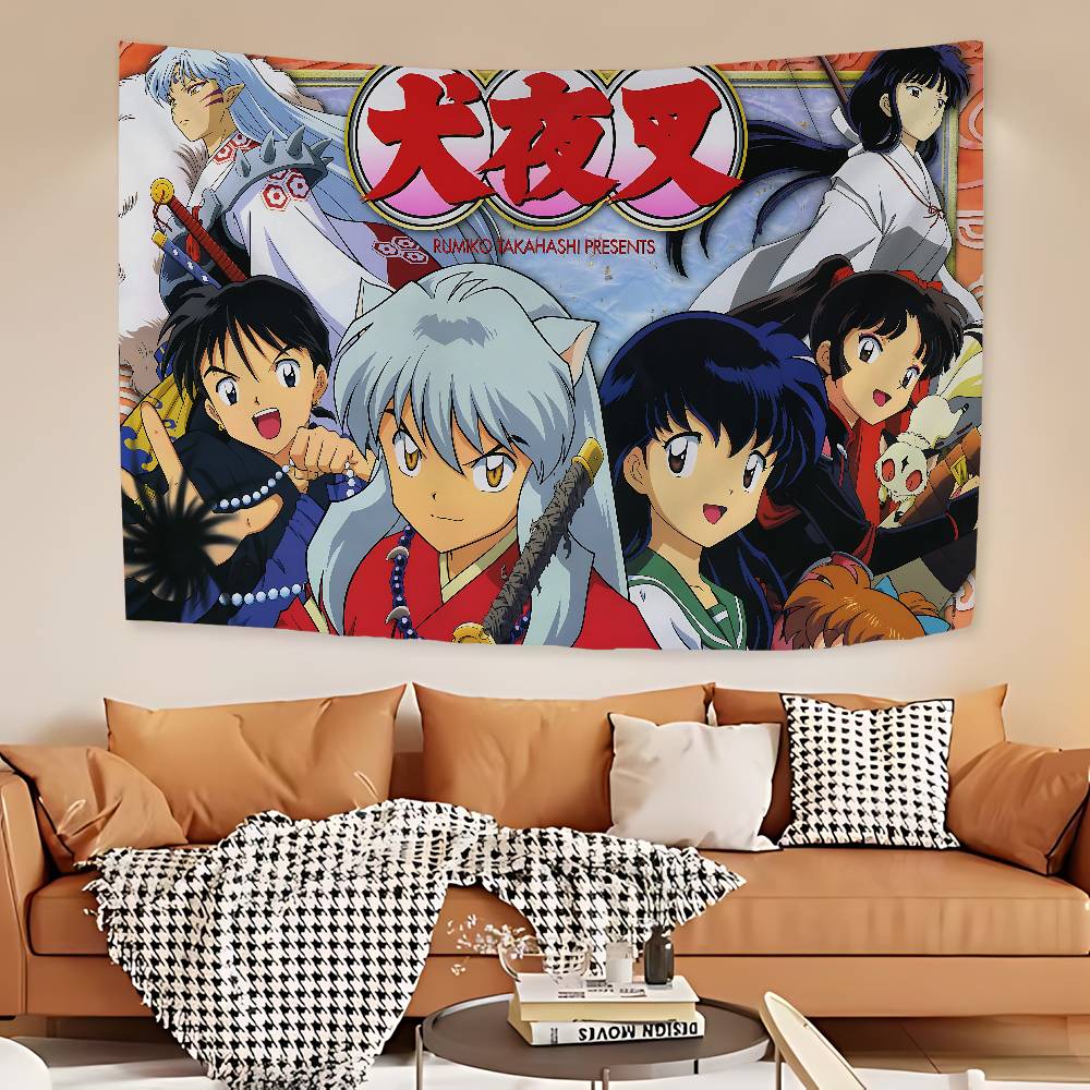 Cartoon Inuyasha Hippie Wall Hanging Tapestries For Living Room Home Dorm Decor Art Home Decor
