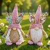 Osterhase mit Frühlingsmotiv Gesichtslose Gnome-Puppe Elf Stofftier Tischdekoration