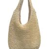 Summer Vacation Style Straw Bag Shoulder Bag Tote Bag Large Capacity Casual Portable Woven Bag