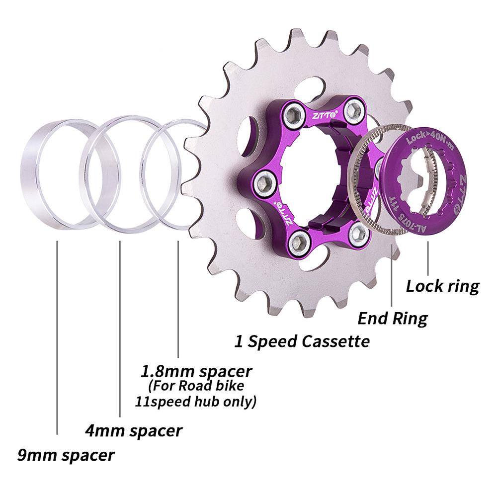 16T/17T/18T/20T Single Speed Freewheel MTB Bicycle Cassette Sprocket Gear