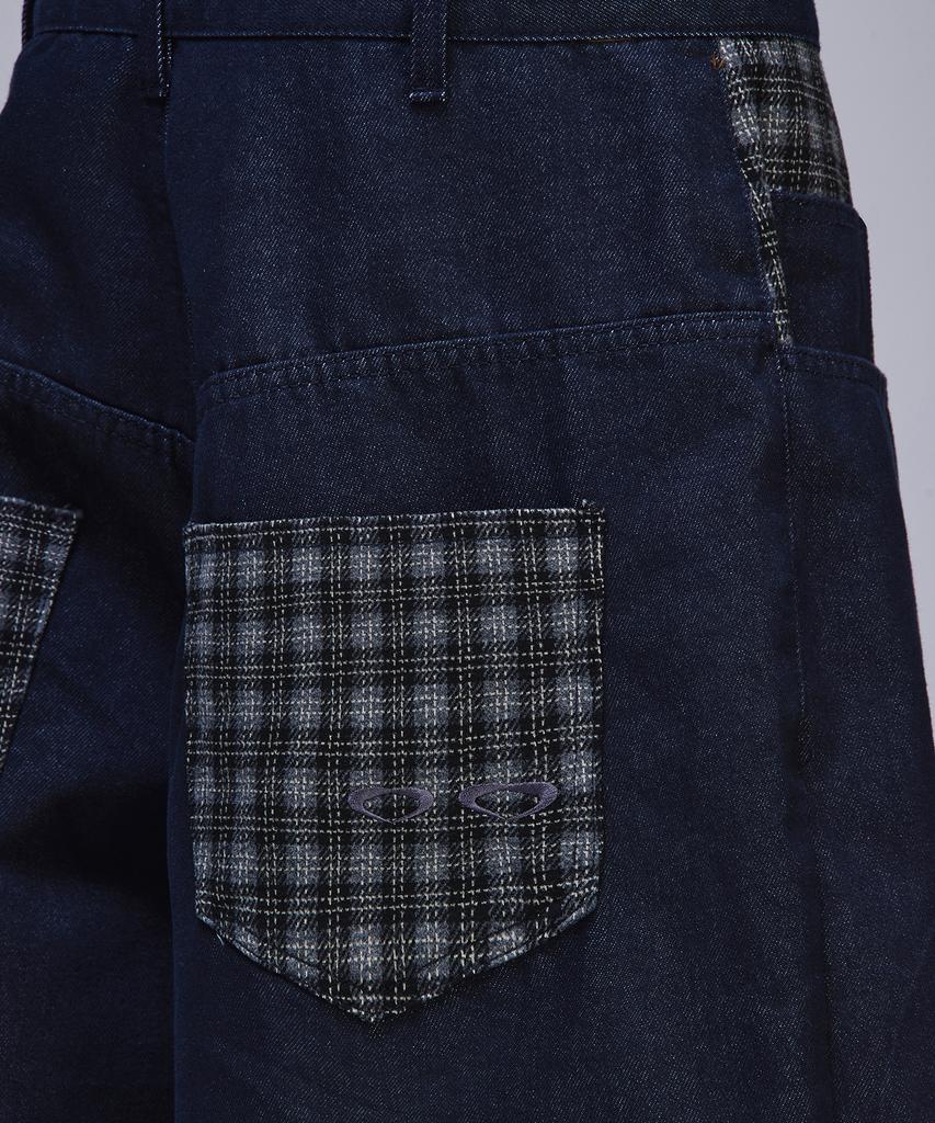 SCALLYWAG Point Check Non-Faded Denim Pants [Indigo]