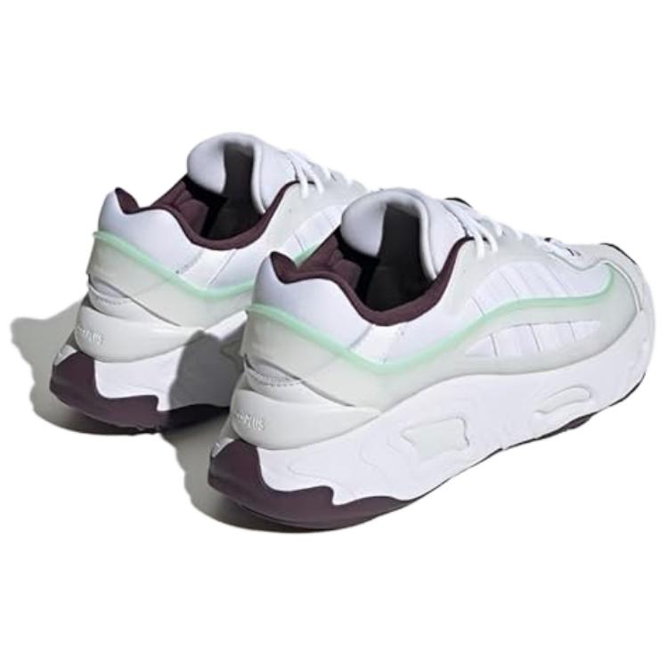 adidas Originals Oznova Leather Retro Trend Non-Slip Wear-Resistant Low-Top Sports Casual Shoes Unisex Sneakers White Green GW9386