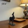 3D Dog Art Printed Greyhound Statue, Matte Black Minimalist Sculpture, Lifelike Light Luxury Home Decor Figure, Statues for Office Decor, Gifts