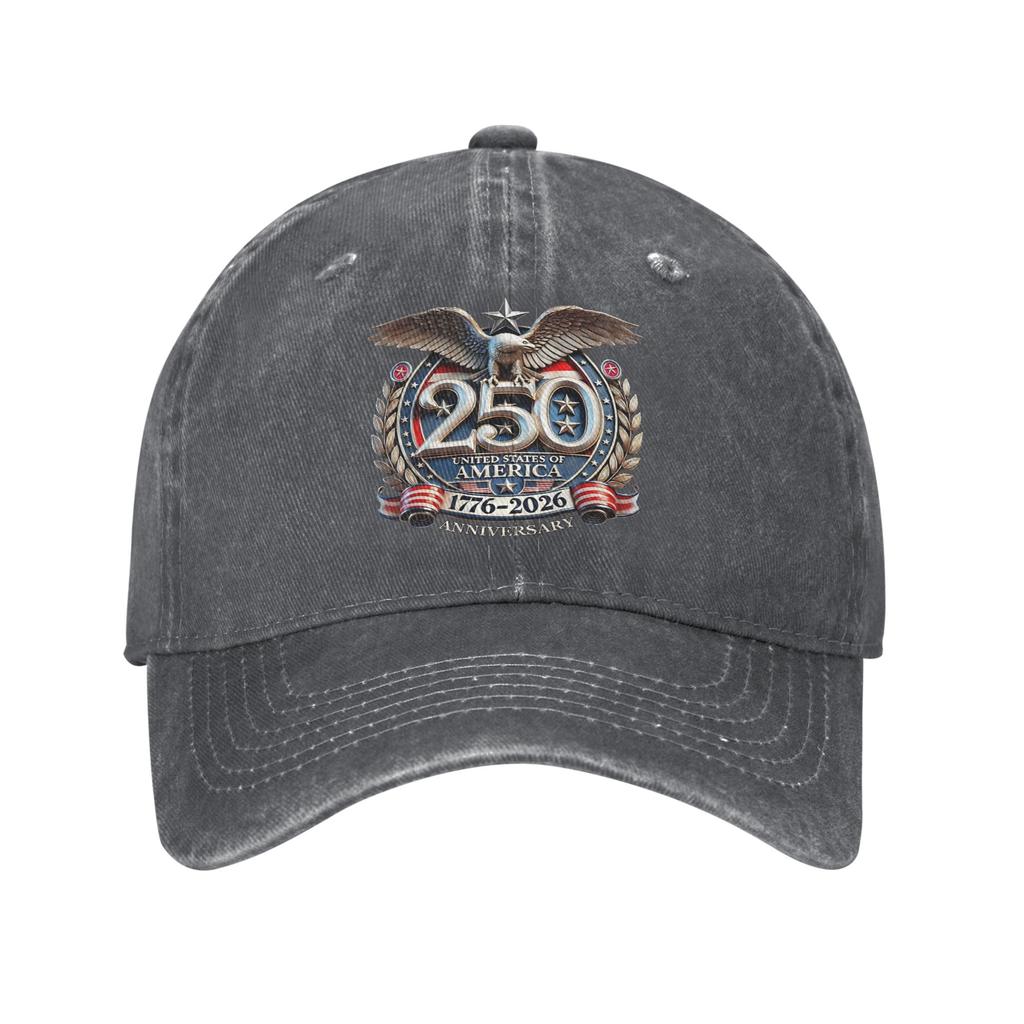 Unisex 250 Years American Anniversary Cap Wear Baseball Caps Vintage Trucker Hats Adjustable