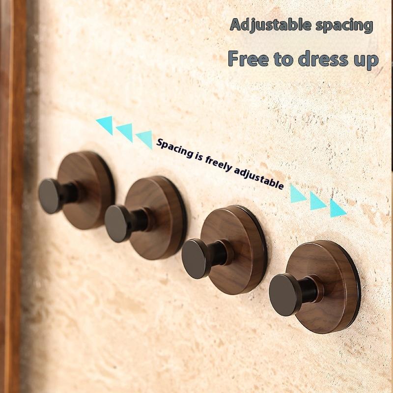 1/2/4Pcs Grain Door Hook Adhesive Bathroom Towel Rack No-Drill Wall-Mounted Coat Hanger Hook For Kitchen