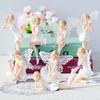 Desktop Cake Decorating Flower Fairy with Wing Miniature Figurines Angel Ornament Garden Figurines Birthday Gifts DIY Home Decor