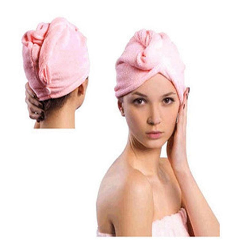Limpiar el cabello Toalla Gorro para secar el cabello Toalla para la cabeza Secar el cabello Cabeza de niña Fibra ordinaria