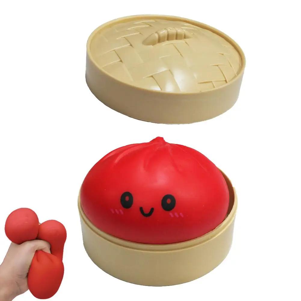 Colorful Dumpling Squishes Stress Balls Reusable Low Rebound Decompression Toys Dough Ball Unique Home Decoration Gifts
