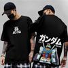 Anime Japonais Mobile Suit Rx782 Gundam T-shirts d'été à manches courtes en coton imprimé Unisexes Unisexes Harajuku Y2k Hauts T-shirts Parent-Enfant