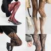 Lace Flower Bottomed Stockings Women Gothic Black White Mesh Hollowed Pantyhose Female Sexy Floral Rattan Fishnet Tights Hosiery