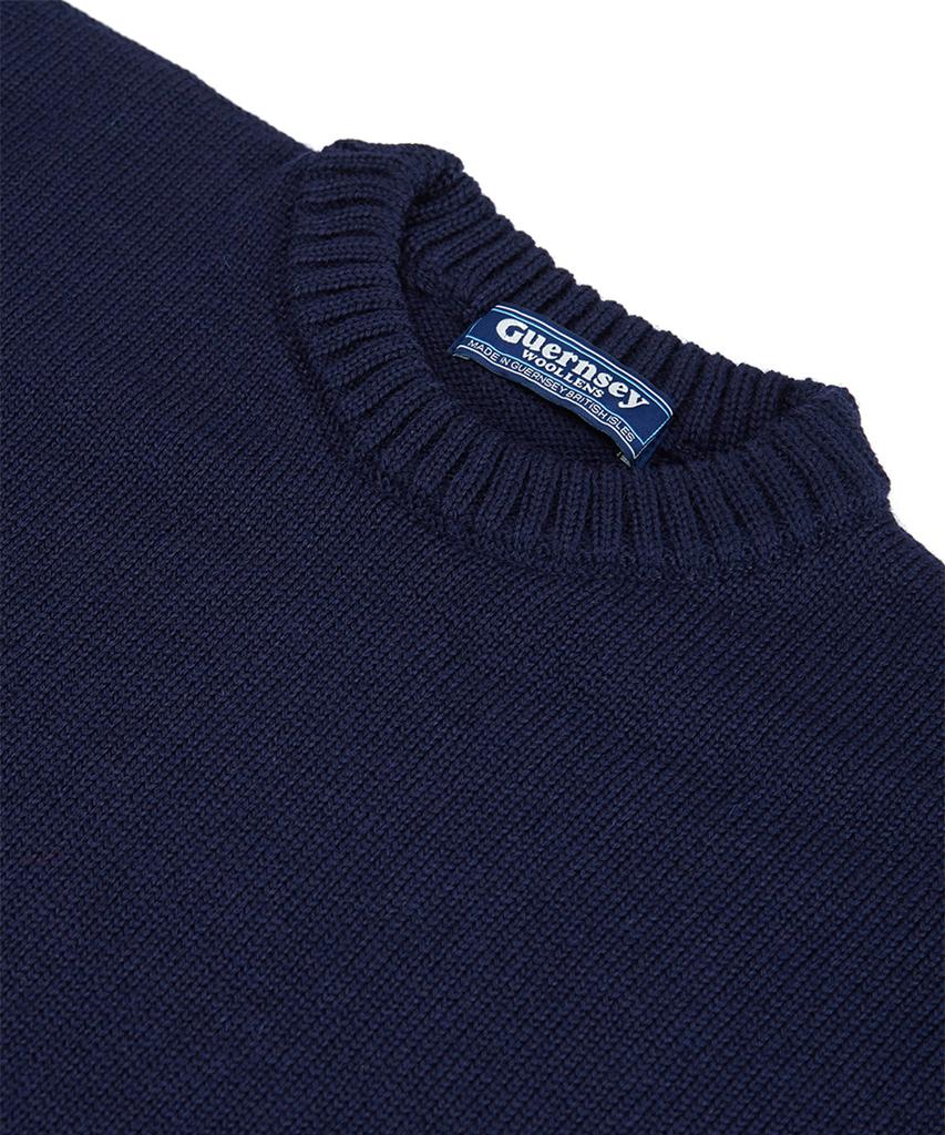 Geonjiulleunseu Crewneck Whole Garment Sweater - Navy