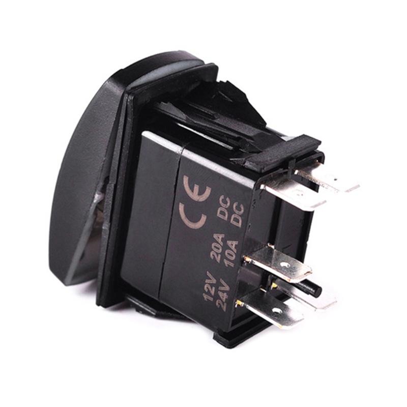 Waterproof Rocker Toggle Switch Boats Car Marine Rocker Switch Blue LED 5pin